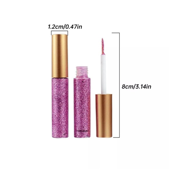 Glitter Liquid Eyeliner Metallic Shimmer Eyeshadow Liquid Eyeliner 5ml purple - Picture 3 of 8